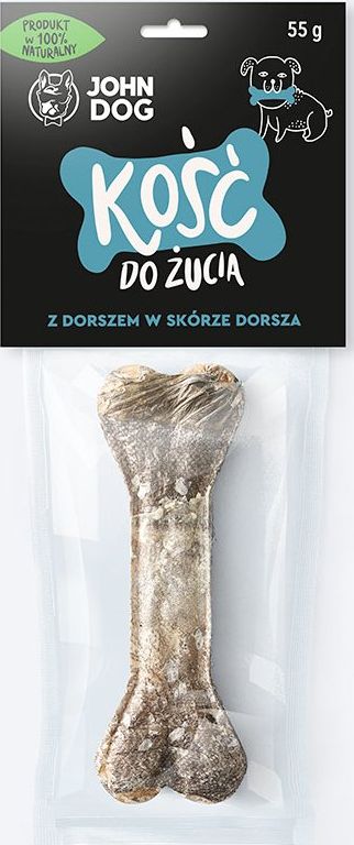John Dog Kość do żucia z dorszem w skórze dorsza 12cm