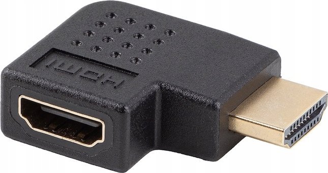 Adapter AV Lanberg Adapter Lanberg HDMI(M) -> HDMI(F) 4K kątowy prawo czarny