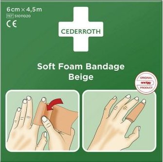 Cederroth Bandaż z pianki Cederroth Soft Foam Bandage Beige, 6 cmx450cm