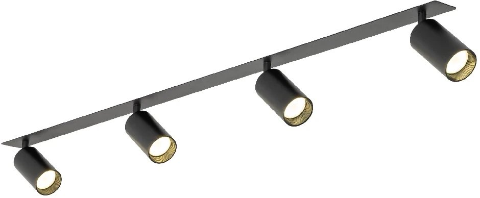Podłużna regulowana sufitowa lampa Amis 10809 tubki czarny