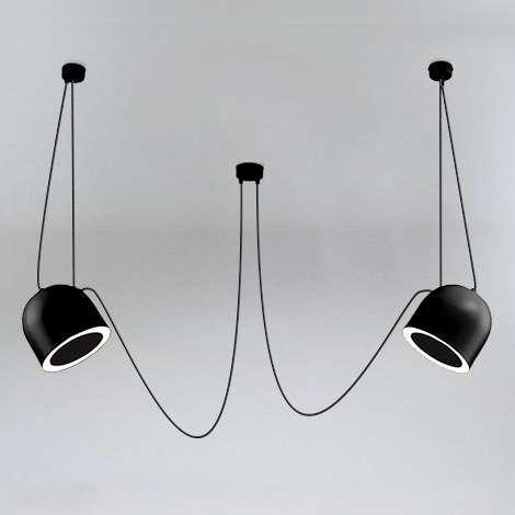 Lampa wisząca Shilo LAMPA wisząca DOBO 9036 Shilo metalowa OPRAWA modernistyczny zwis czarny