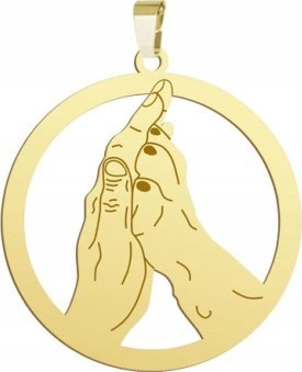 Radziszewska Jewellery Pozłacana Zawieszka Dłoń człowieka i łapa psa
