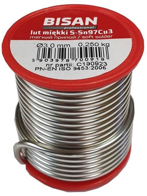 Bisan miękki lut S-SN97Cu3 B/T 03.0 250 g (szpula) B870091