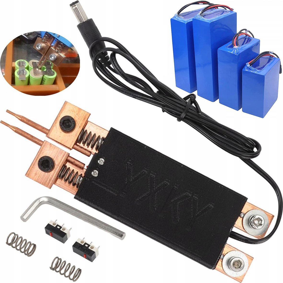 Rosfix UCHWYT DO ZGRZEWARKI PUNKTOWA IMPULSOWA OGNIW AKUMULATORÓW + FOLIA KOSZULKA