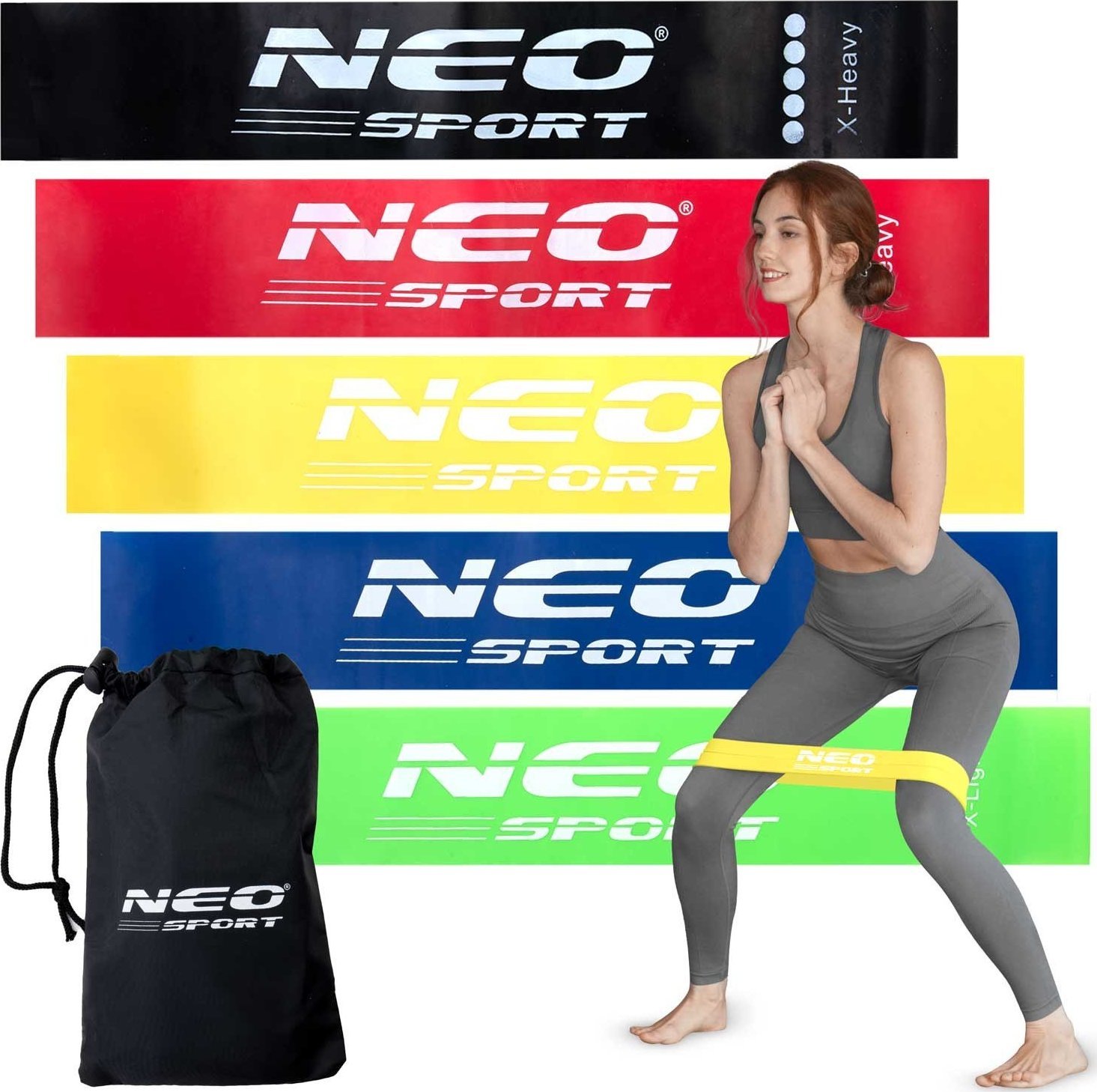 Triton NeoSport Zestaw taśma oporowych do ćwiczeń NS-959 5 szt