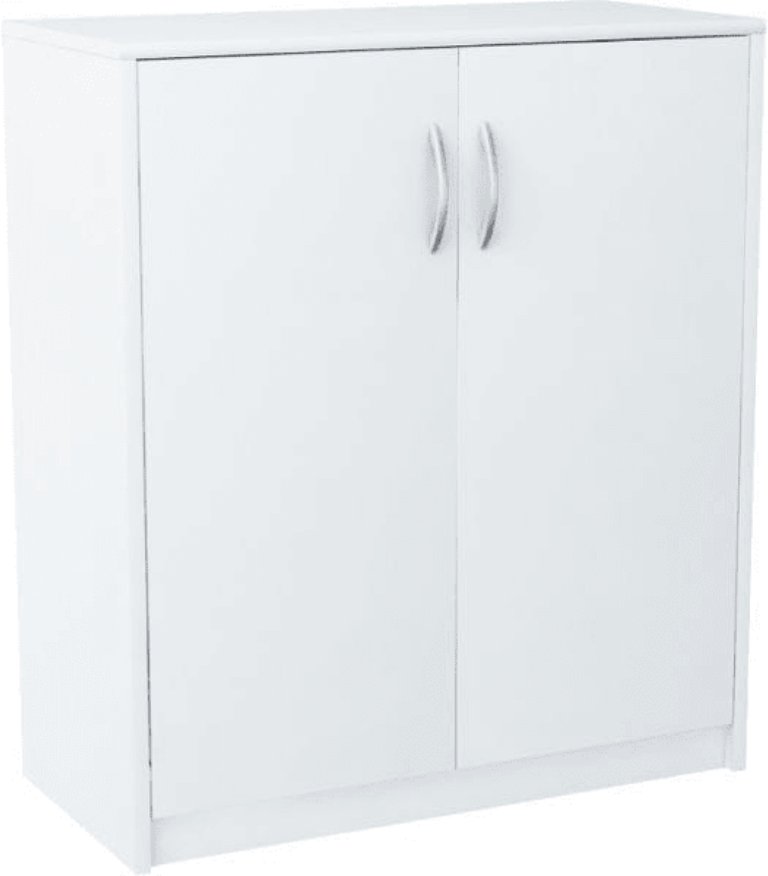 Komoda dwudrzwiowa, Classic, 74x35x85 cm, biel, mat | TYLETEGOTU