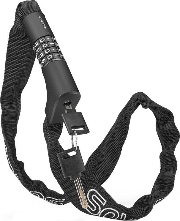 RockBros Zapięcie rowerowe Rockbros 3230002001 na szyfr i klucz - czarne