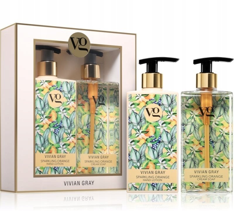 Vivian Gray Set Sparkling Orange, Hydrating, Hand Lotion, 350 ml + Sparkling Orange, Cleansing, Liquid Soap, 350 ml For Women