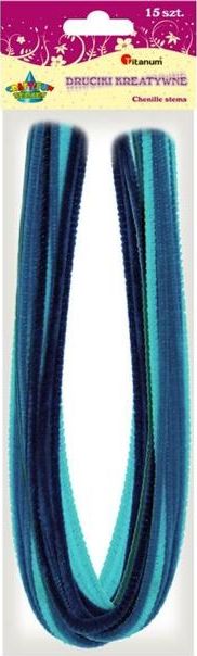 Titanum Druciki dekoracyjne niebi 15szt 50x0,6cm CRAFT-FUN