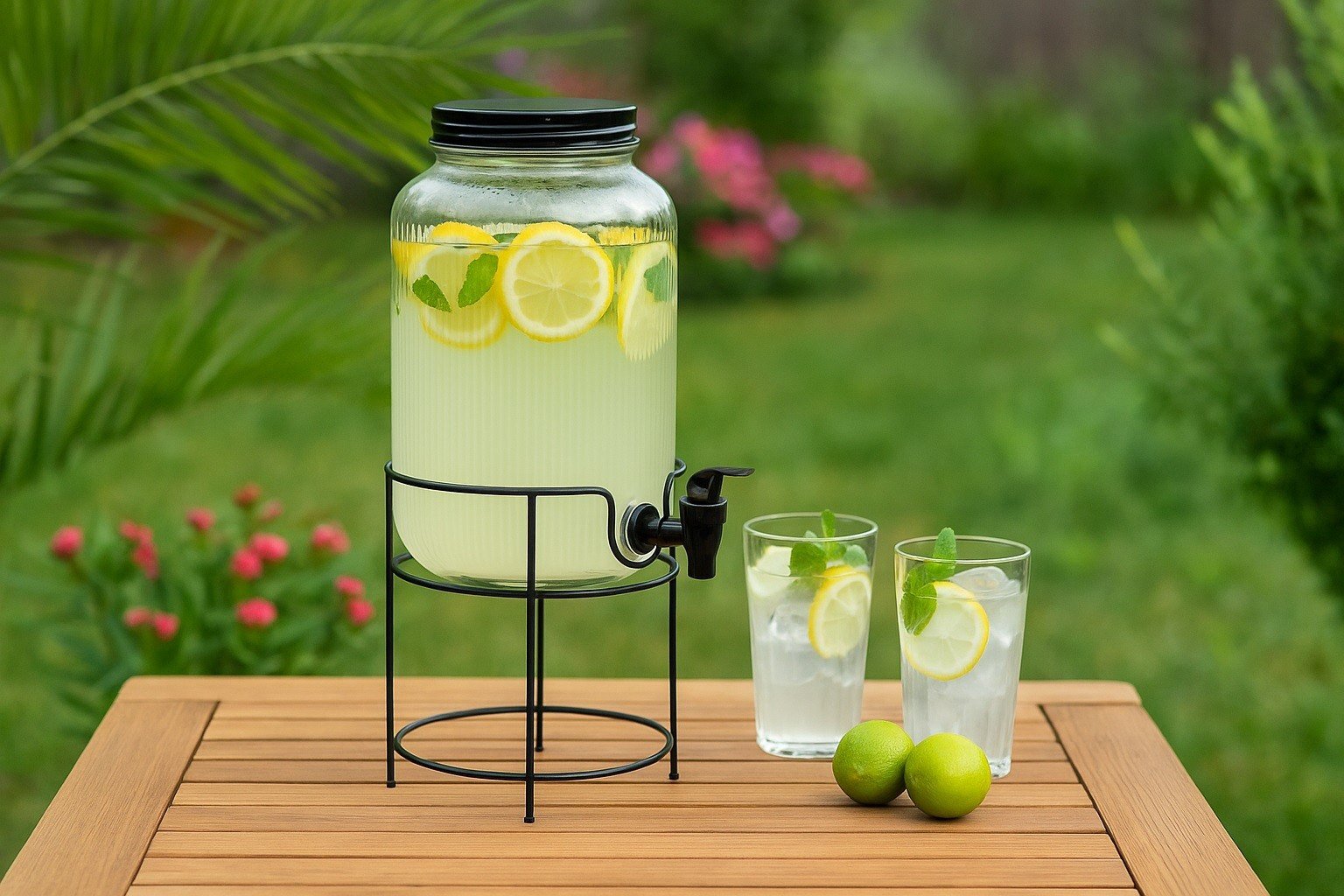 Słoik z kranem 5,2 L na metalowym stojaku 6162