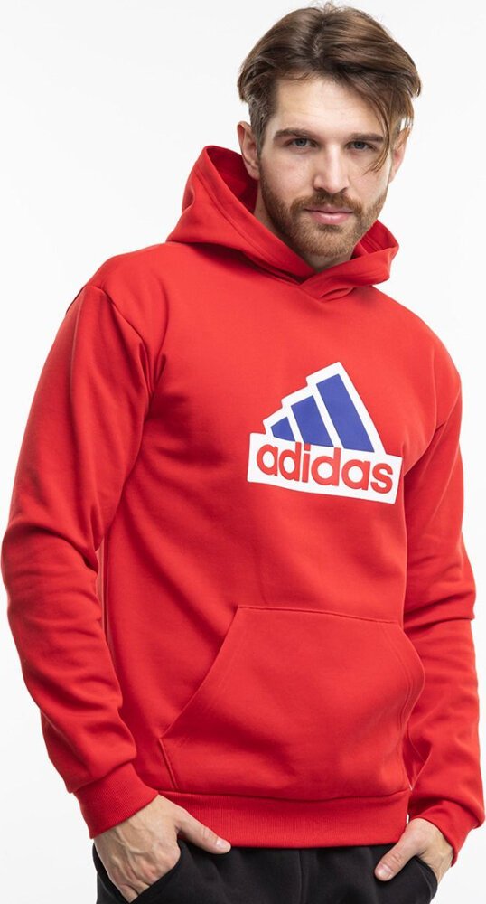 Adidas Bluza męska adidas FI BOS HD OLY czerwona IS8338 S