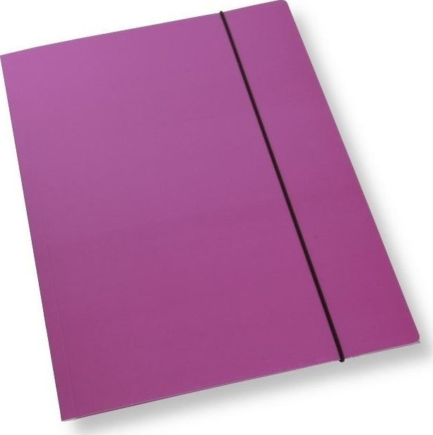 Teczka A4 z gumką lakier fioletowa 350gsm (10szt)