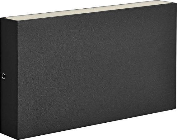 Kinkiet Polux Zewnętrzna LAMPA ścienna CHICAGO315700 Polux metalowa OPRAWA outdoor LED 11W 4000K prostokątna IP44 czarna