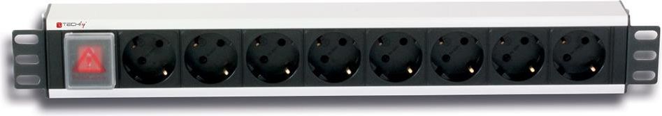 Techly Listwa zasilająca PDU 19" 1.5U 8x Schuko 3m (I-CASE STRIP-18SH)