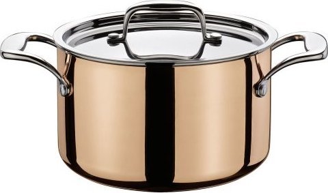 Hurtel Garnek miedziany, 3,7 l, śred. 20 cm, miedź/stal nierdzewna 18/10 CULINOX / Spring