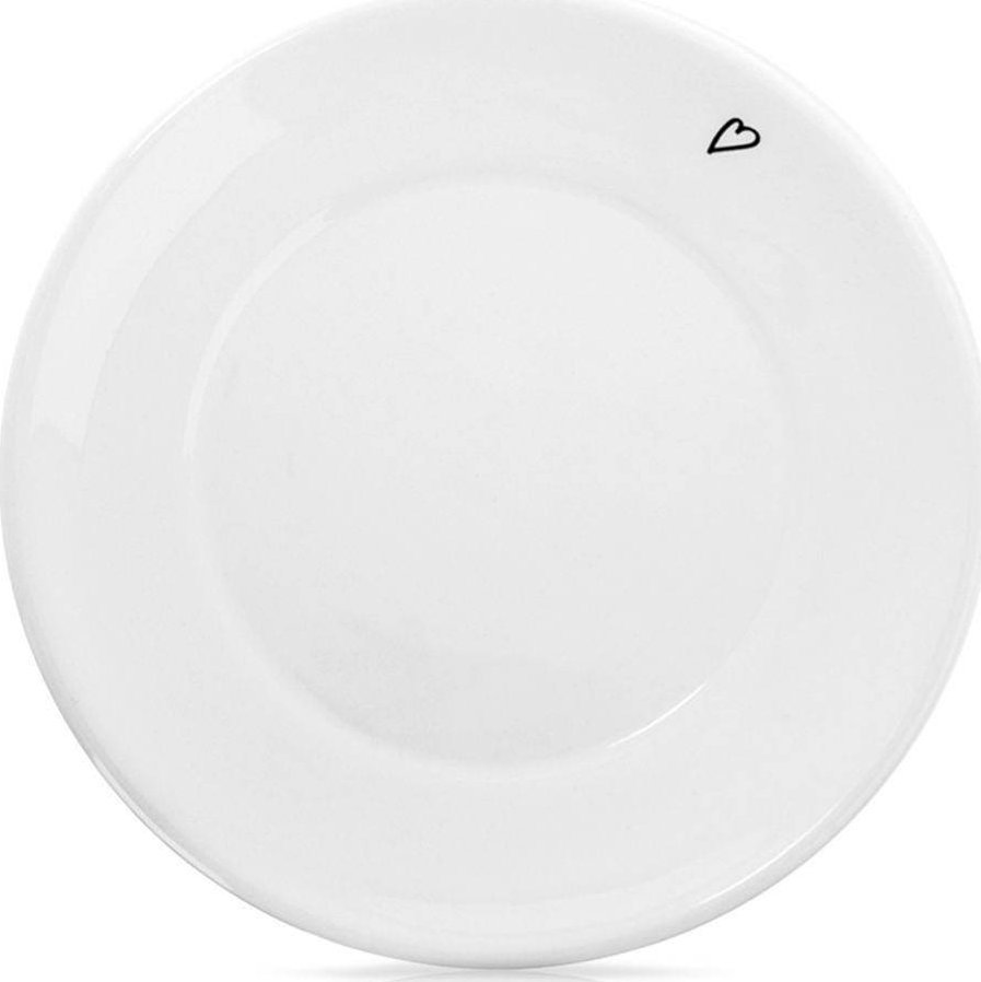 Orion Spodek / talerzyk mały ceramiczny biały SERDUSZKA 12 cm