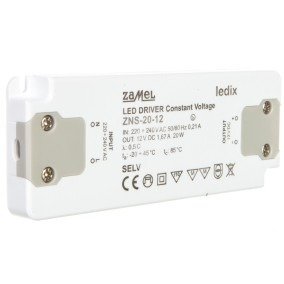 Zamel Zasilacz LED slim 12V DC 20W ZNS-20-12 (LDX10000138)