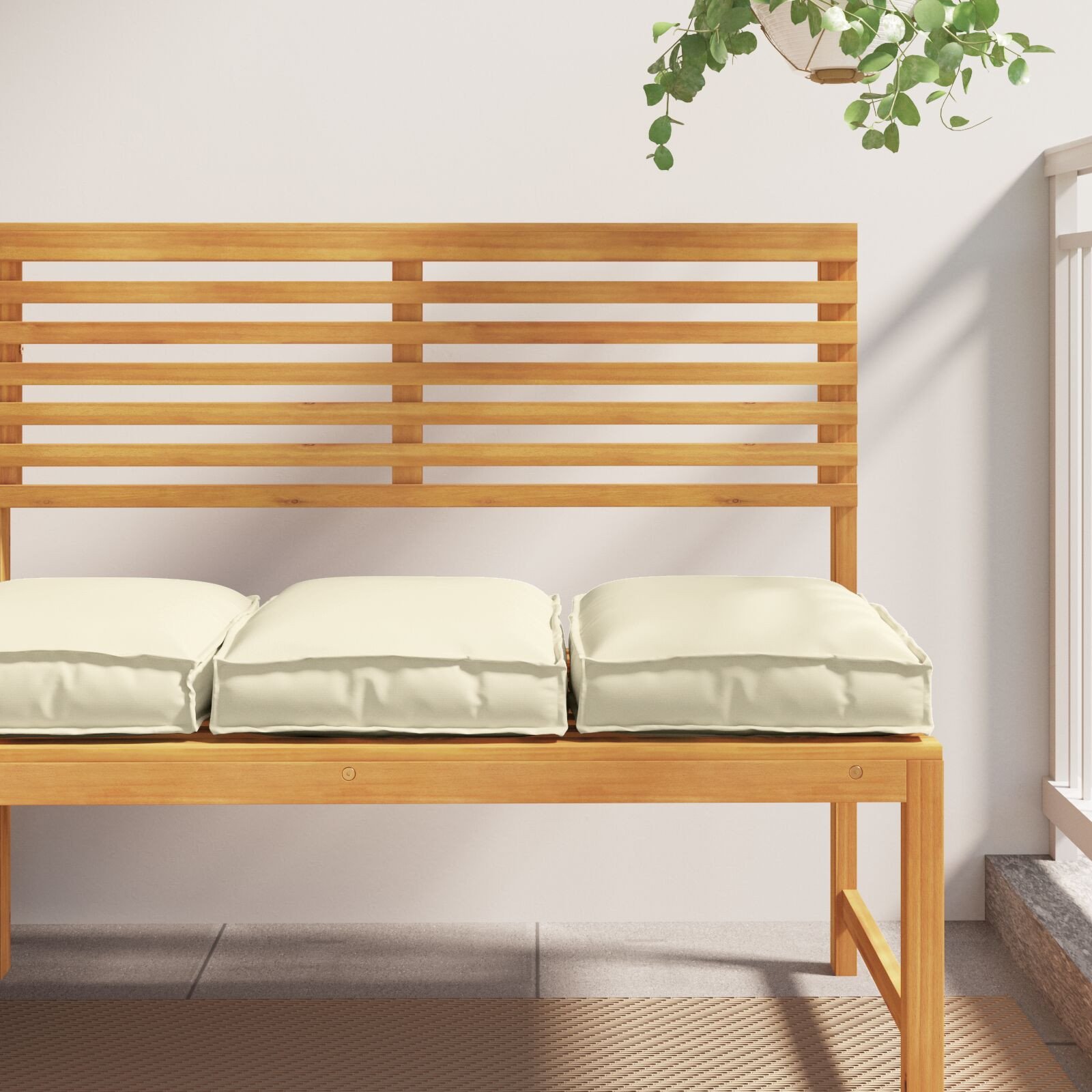 vidaXL Poduszki Zewnętrzne Zestaw 2 Kremowy Bawełna 40 x 40 x 8 cm