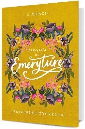 Pan Dragon Karnet B6 Emerytura - wianek z kwiatów K.B6-1875