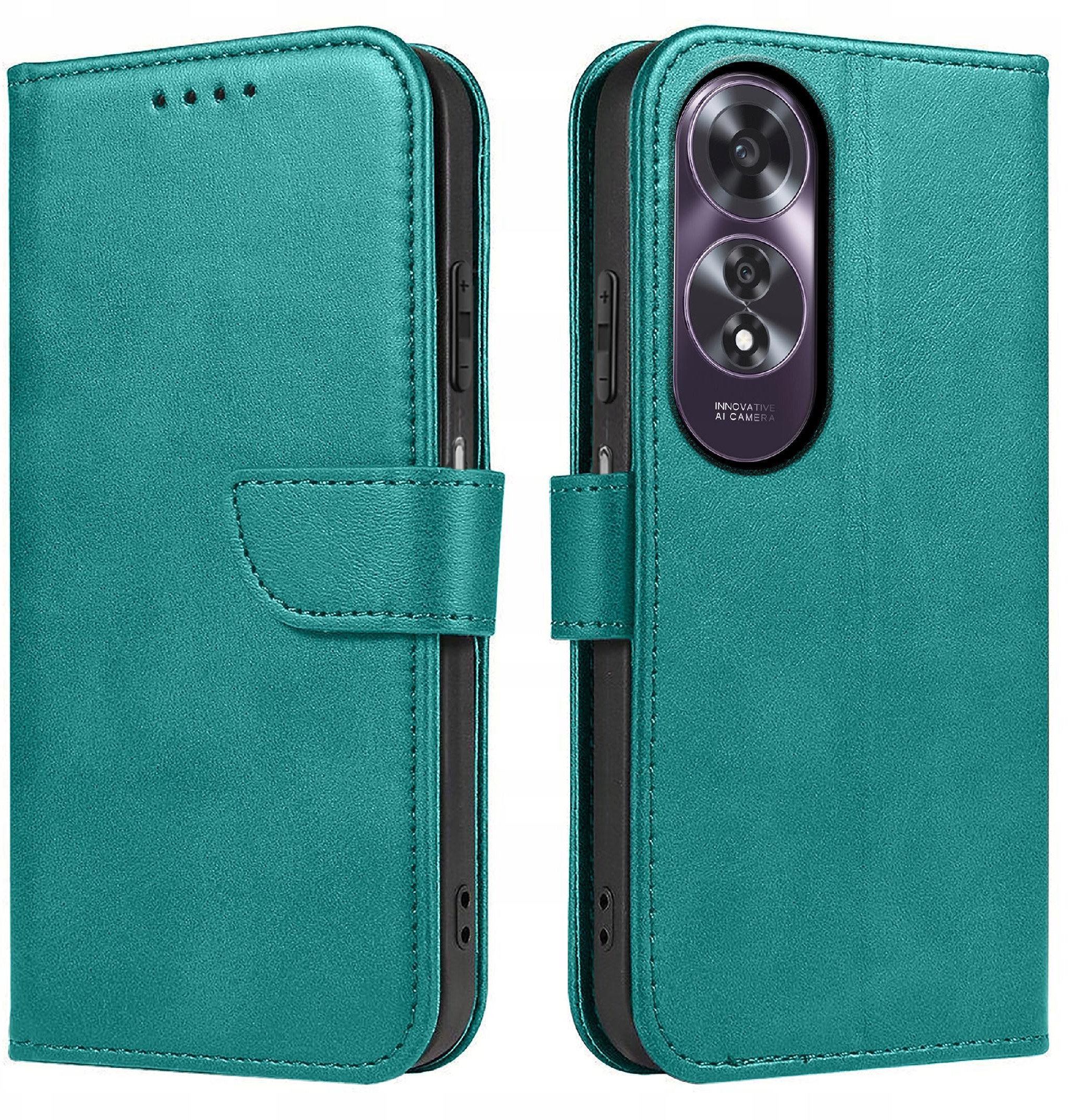 Etui do Oppo A60 4G Skórzane PORTFEL SKIN CASE + Szkło OCHRONNE 9H