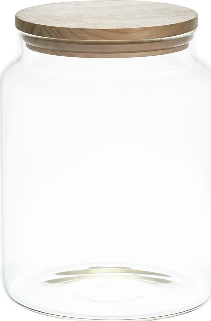 Intesi INTESI SŁOIK DO PRZECHOWYWANIA Z DREWNIANĄ POKRYWKĄ 2,4L