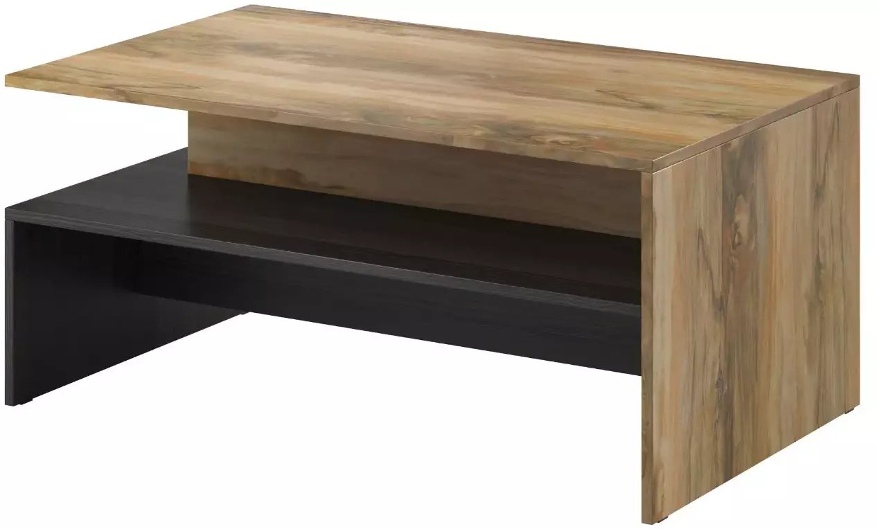 Stolik kawowy BAROS 100x60 orzech/czarny HELVETIA