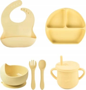 Pierwsze naczynia zestaw do karmienia dla dzieci silikonowe naczynia