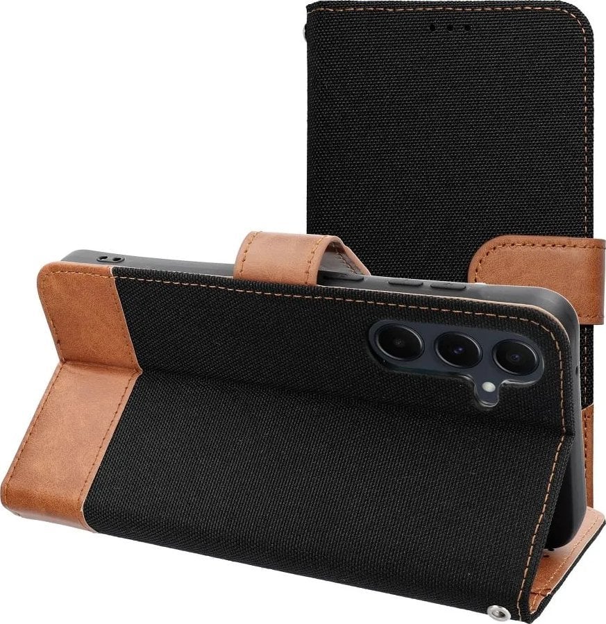 Kabura JEANS Book do XIAOMI Redmi NOTE 14 4G (GLOBAL - 163.25mm x 76.55mm x 8.16mm) czarny