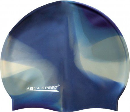 Aqua-Speed Czepek pływacki Silikonowy Bunt granatowo-beżowy (48956)