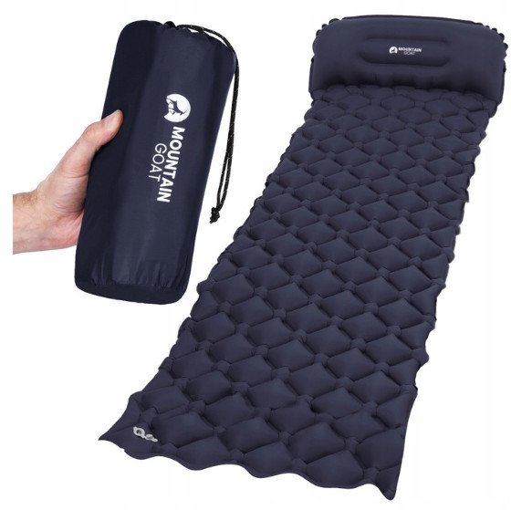 Materac jednoosobowy MEMFLOW 190 x 60 x 5 cm granatowy