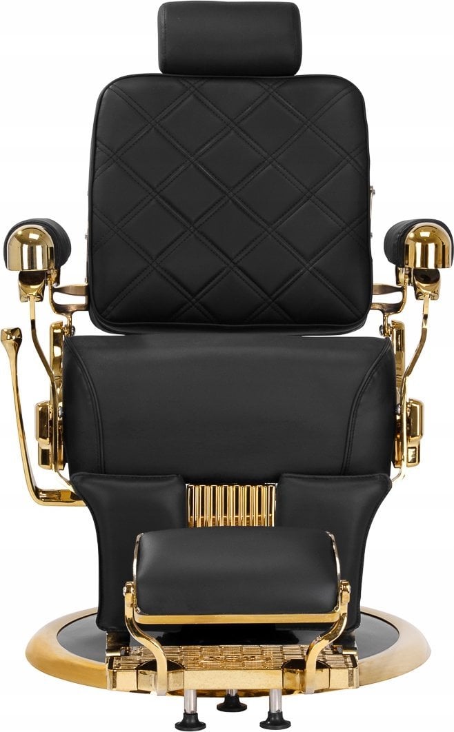 Activeshop Gabbiano fotel barberski Leonardo złoto czarny