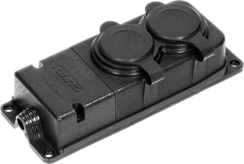 Orno ORNO ROZDZIELACZ WARSZTATOWY 2x GNIAZDA IP44 GUMA OR-AE-13165