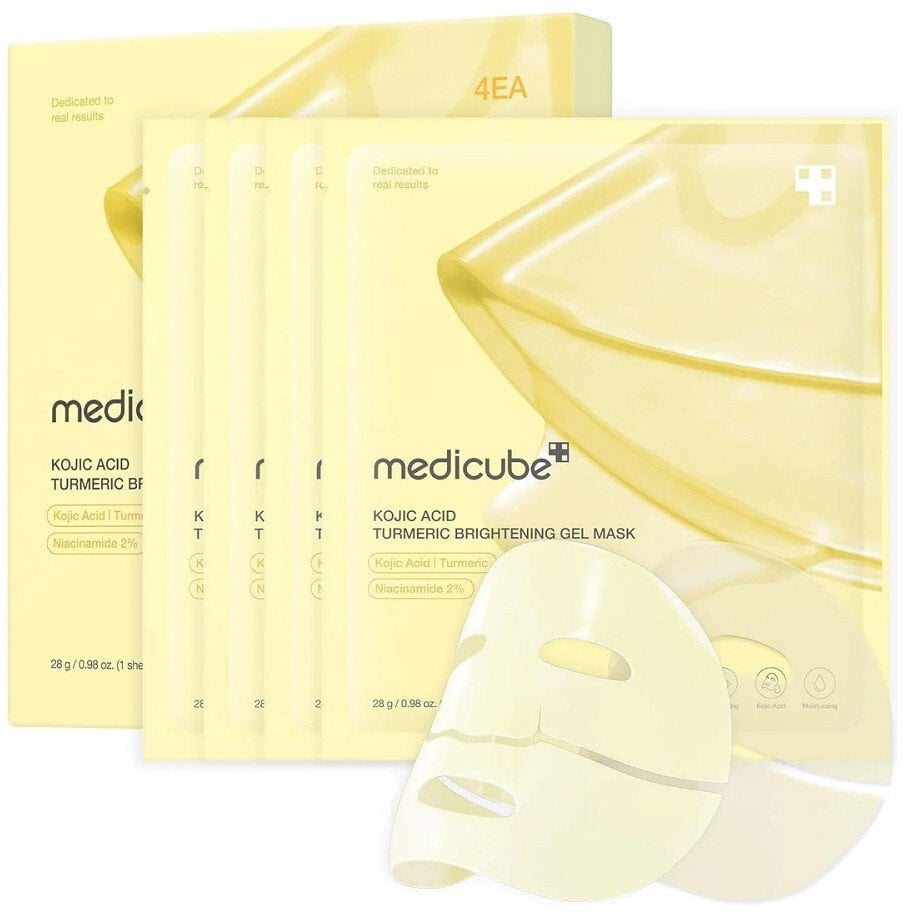 Medicube Kojic Acid Turmeric Brightening Gel Mask rozświetlająca maska do twarzy 4x28g