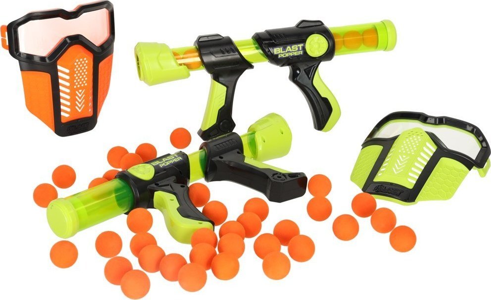 Woopie Pistolet na kulki piankowe x2 zestaw + maska ochronna x2