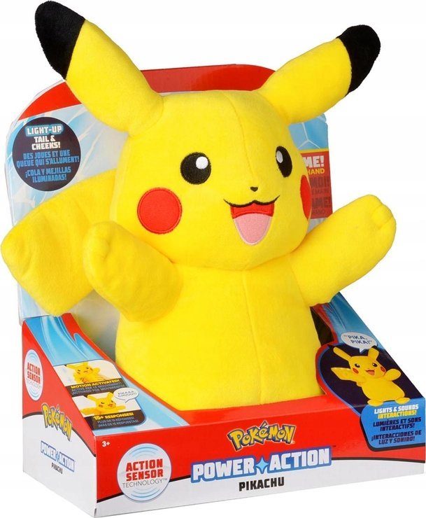 Pokemon POKEMON Power Action Pikachu Zabawka Interaktywna, pluszak, 25 cm
