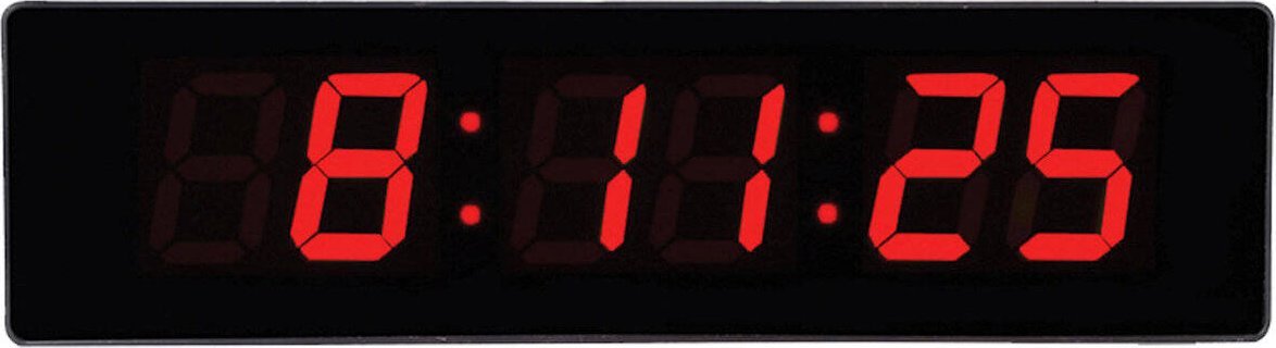 JVD Zegar LED czerwony JVD DH4813.1 stoper timer, długość 49,5 cm, cyfry 7,5 cm .