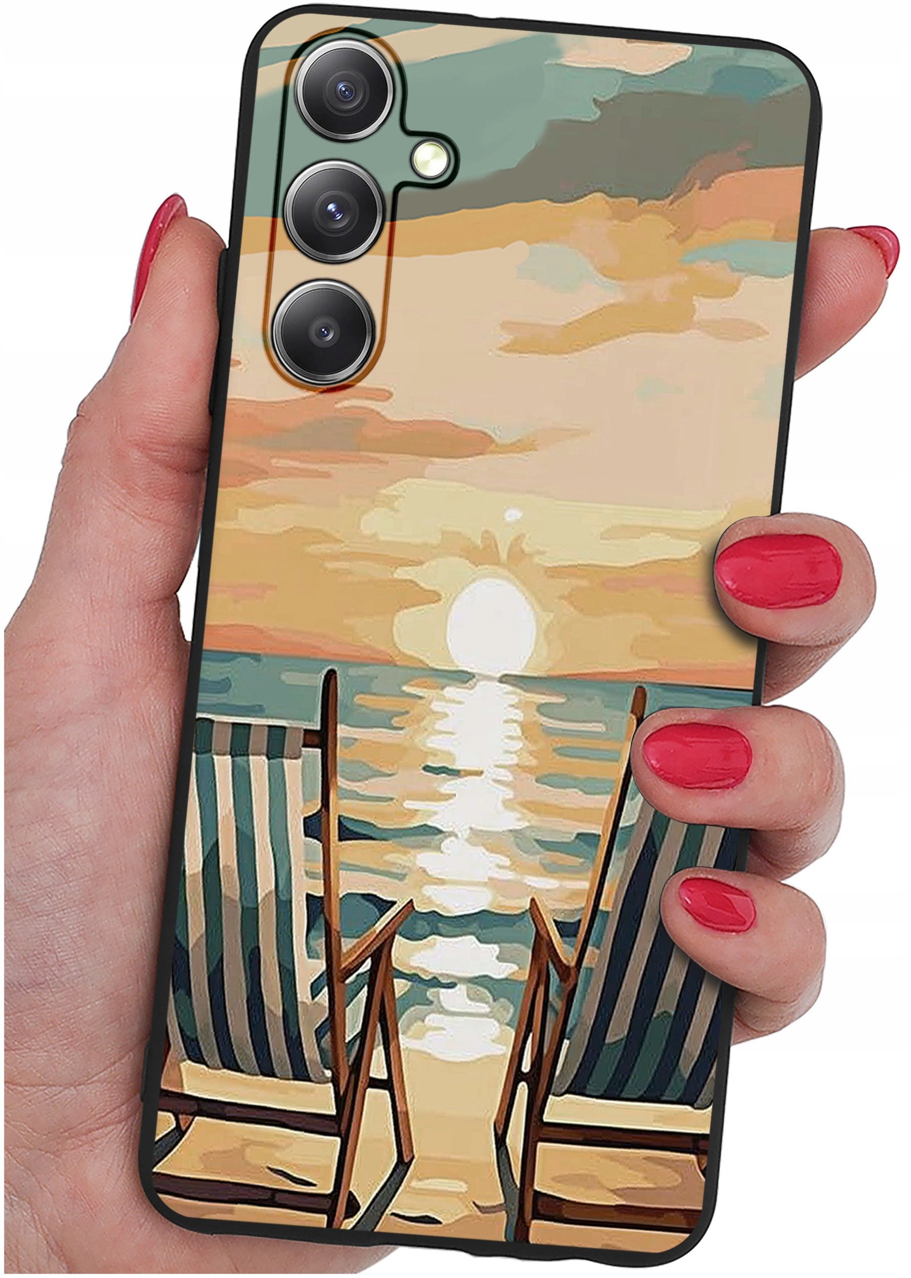 Etui do Samsung Galaxy M55 5G WZORY |SILIKONOWE MATT CASE + SZKŁO 9H