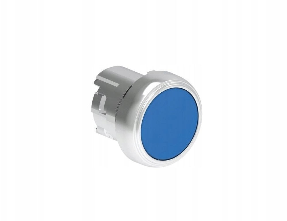Metalowy przycisk fi22mm kryty samoczynny powrót Niebieski LPSB106