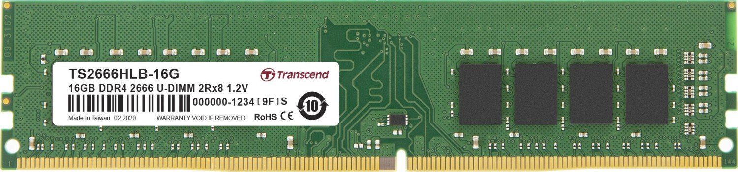 Pamięć Transcend DDR4, 16 GB, 2666MHz, CL19 (TS2666HLB-16G)