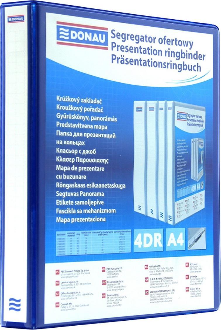Segregator Donau Segregator ofertowy DONAU, PP, A4/4RD/50, niebieski