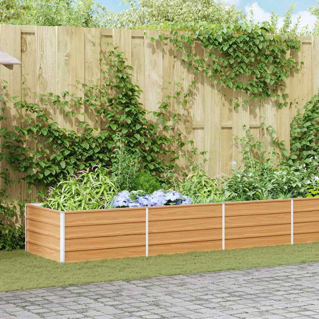 Palenisko ogrodowe vidaXL Podniesiona rabata ogrodowa Jasny Brąz 480 x 80 x 45 cm