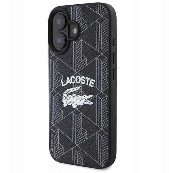 Lacoste LCHMP16SPIGK iPhone 16 6.1" czarny/black hardcase Monogram Vintage Logo MagSafe