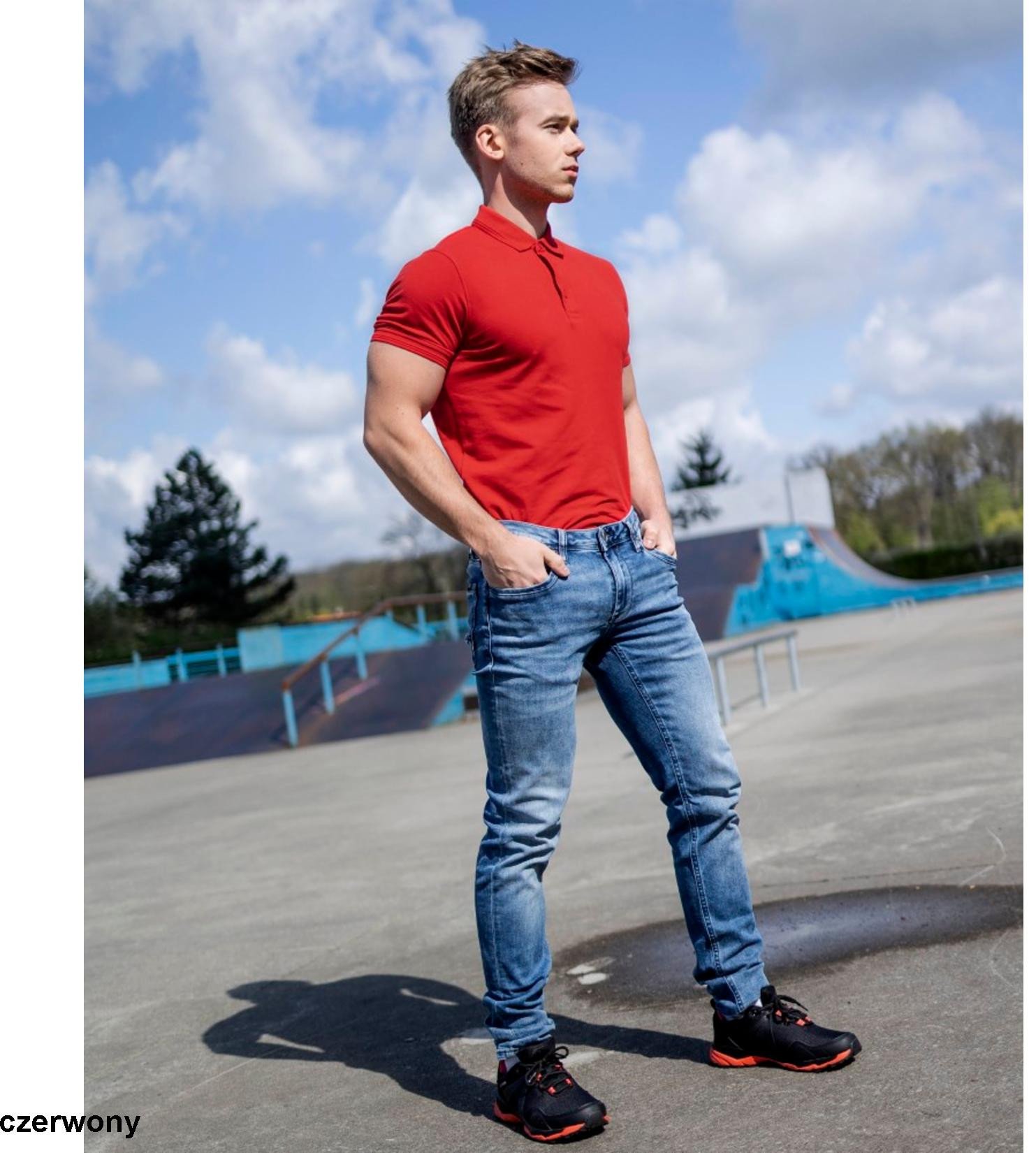 ARDONZIDYN - Męska koszulka polo z wstępnie pranej bawełny odporniejszej na blaknięcie kolorów materiał z silikonowym - niebieski 4XL