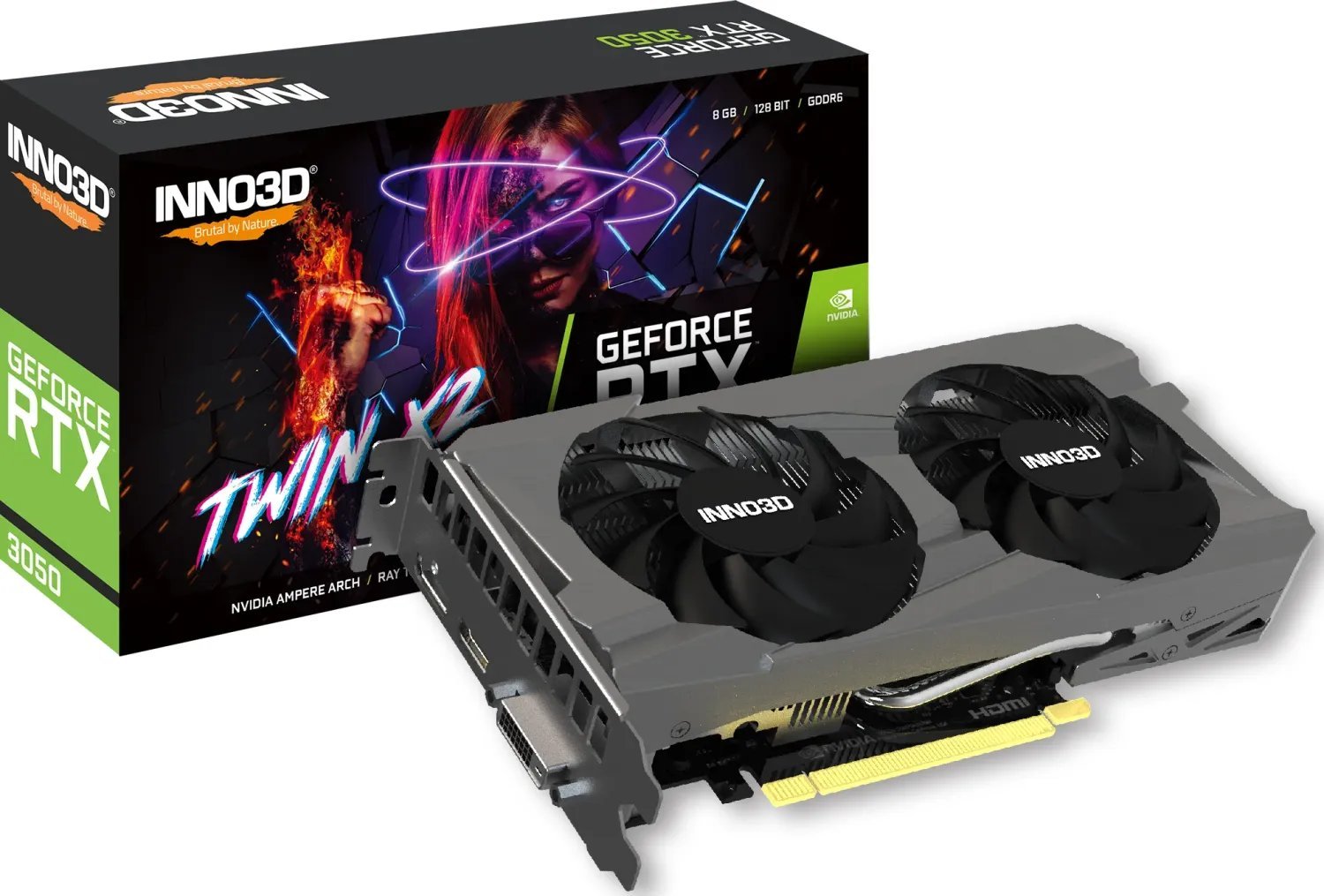 Karta graficzna Inno3D GeForce RTX 3050 Twin X2 8GB GDDR6 (N30502-08D6-1711VA41)
