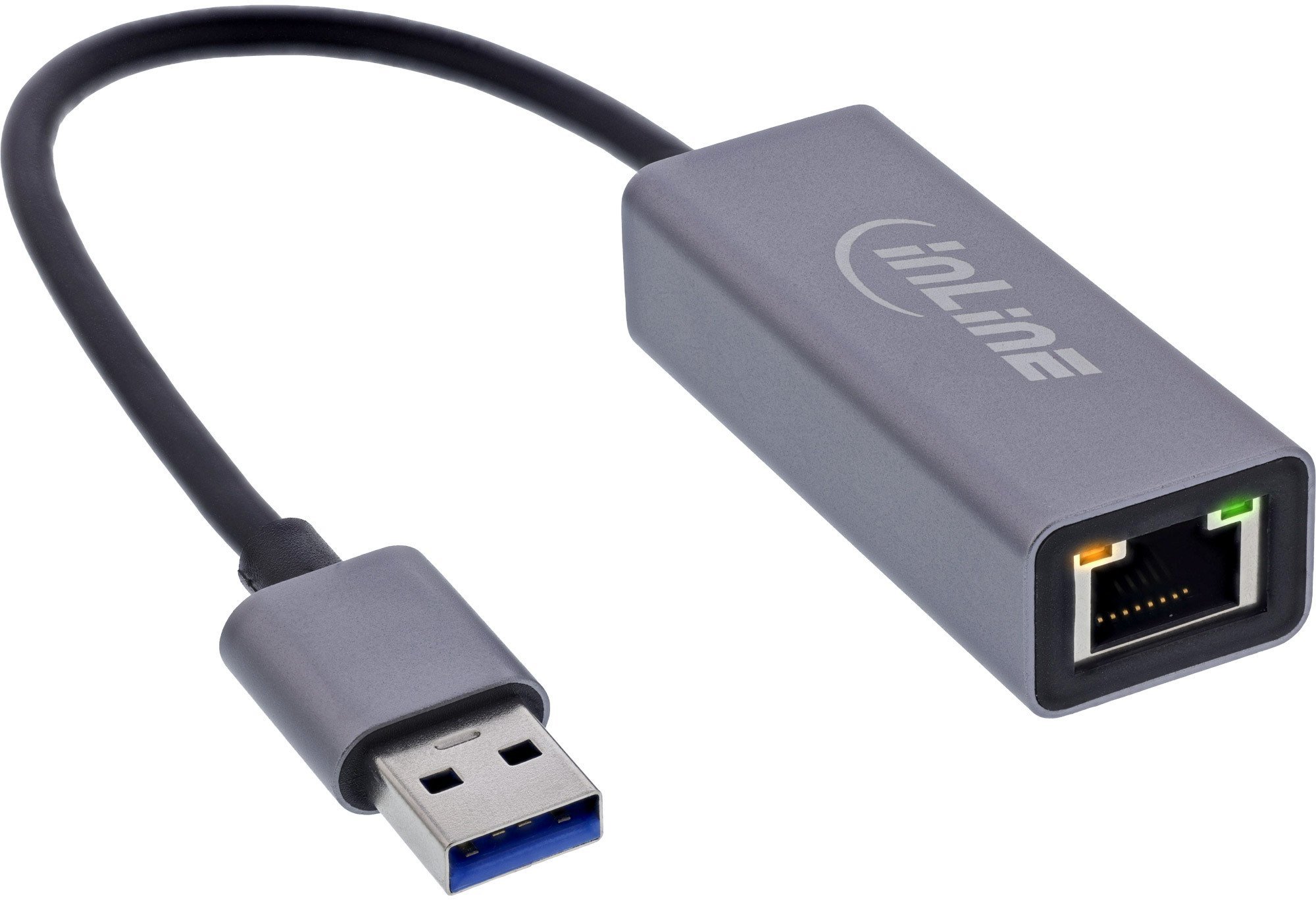 Karta sieciowa Vision InLine® USB 3.2 Adapter sieciowy kabel USB-A do RJ45 Gigabit sieciowy