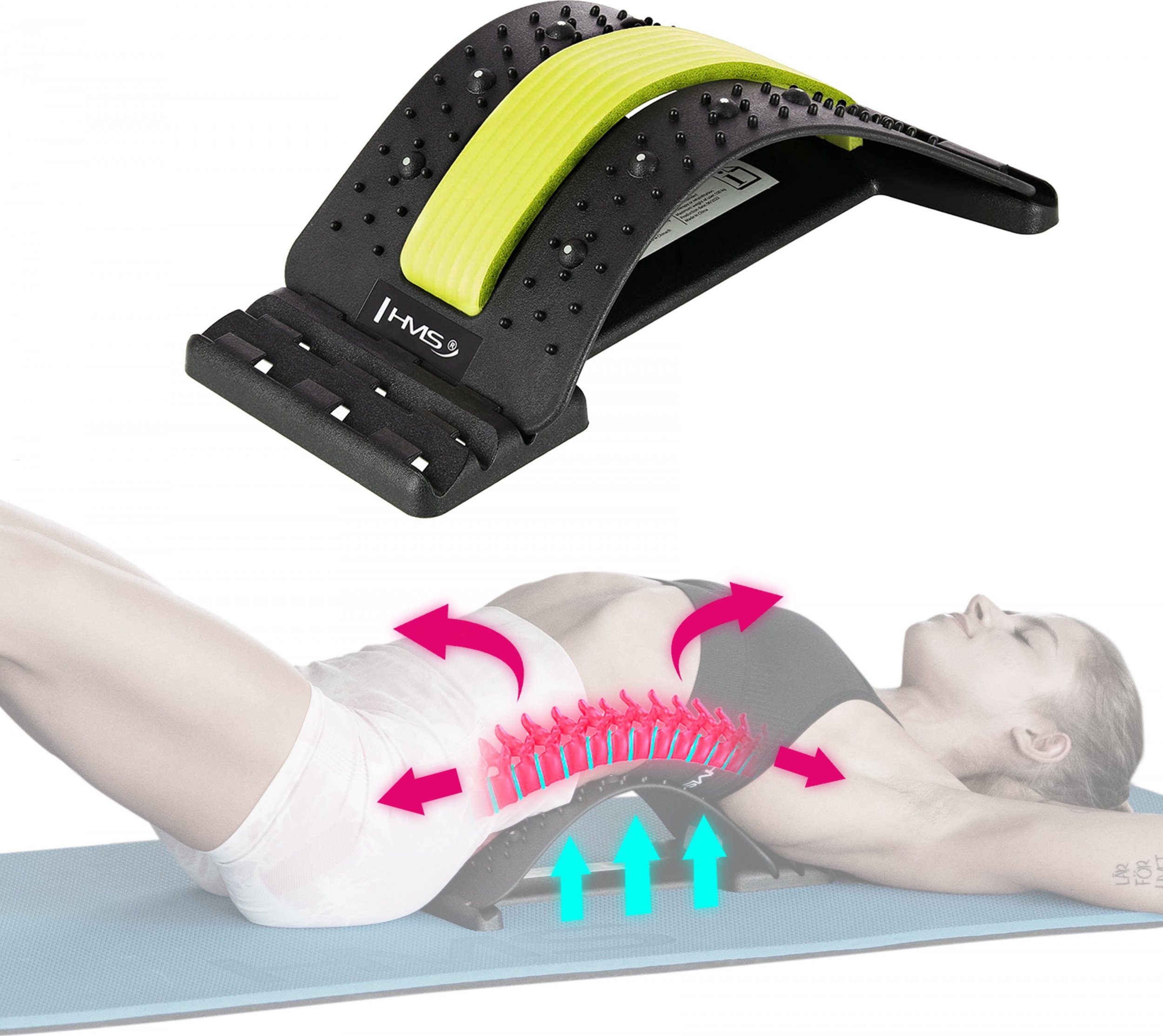 HMS PRP02 GREEN PRZYRZĄD DO ROZCIĄGANIA PLECÓW Z MAGNESAMI HMS