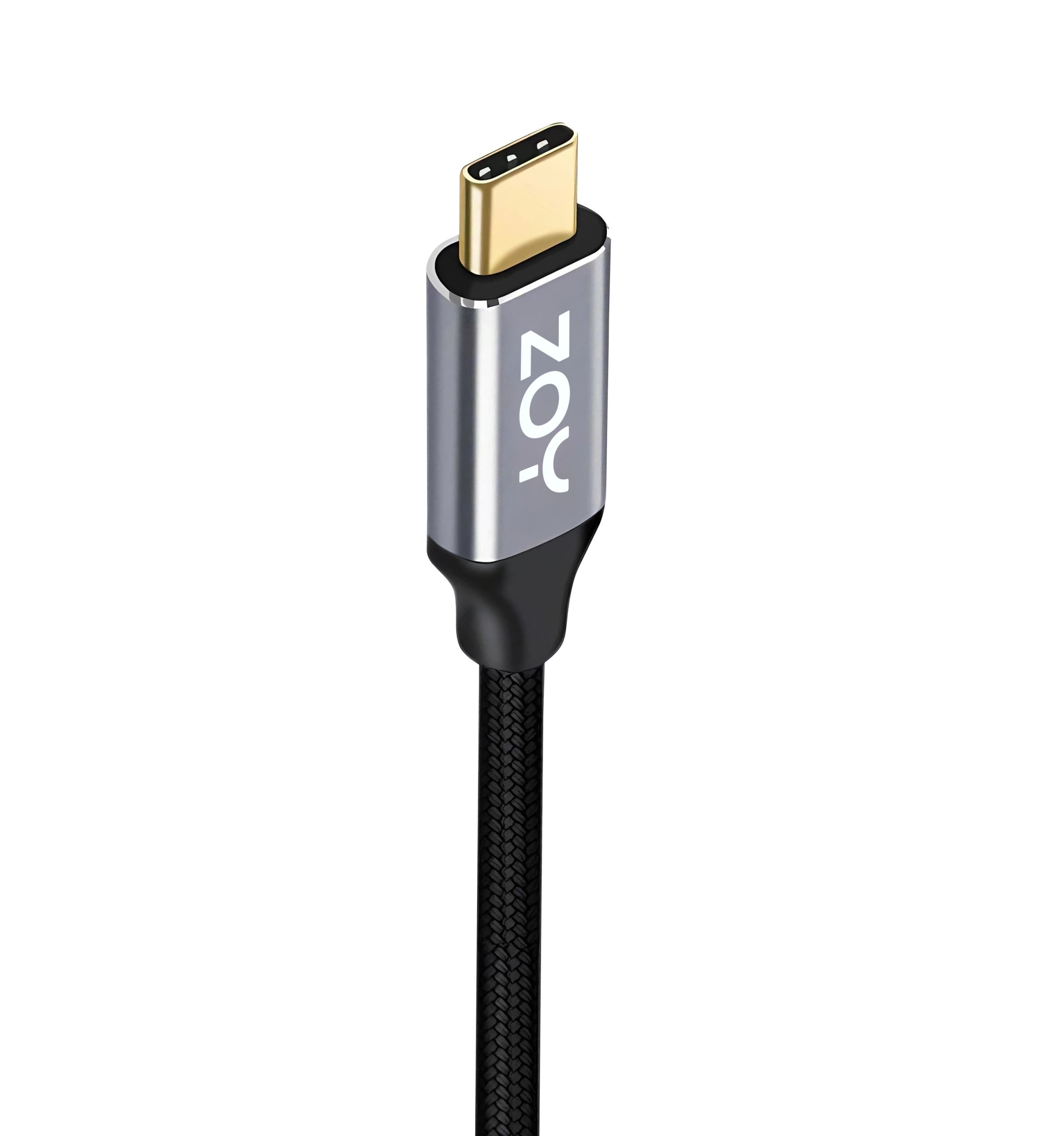 Kabel USB ZOY USB-C - USB-C 2 m Czarno-srebrny (ZCCC2)