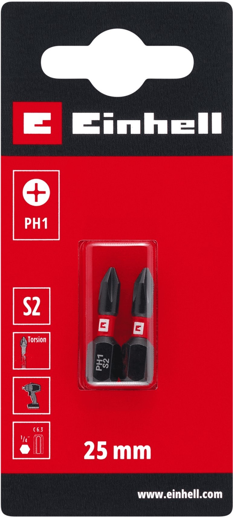 BITY SKRĘTNE PH1 S2 25 MM 2 SZT.