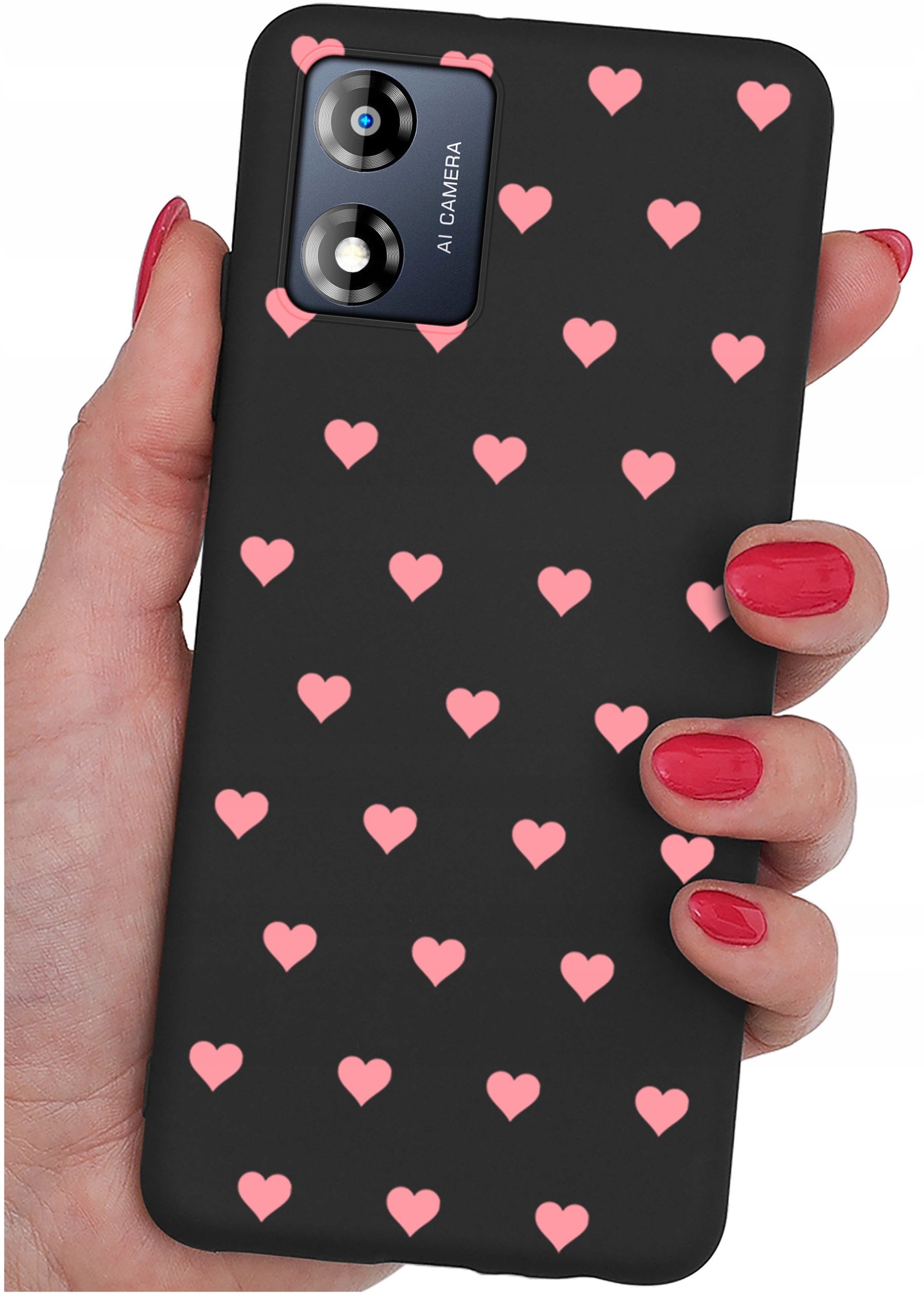 Etui do Motorola Moto E13 WZORY |SILIKONOWE MATT CASE + SZKŁO 9H