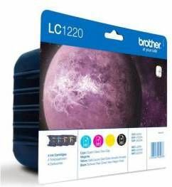 Tusz Brother zestaw tuszy oryginalnych LC-1220VALBP (cyan, magenta, yellow, black)